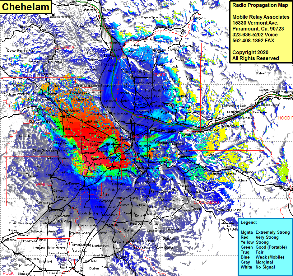 heat map radio coverage Chehelam